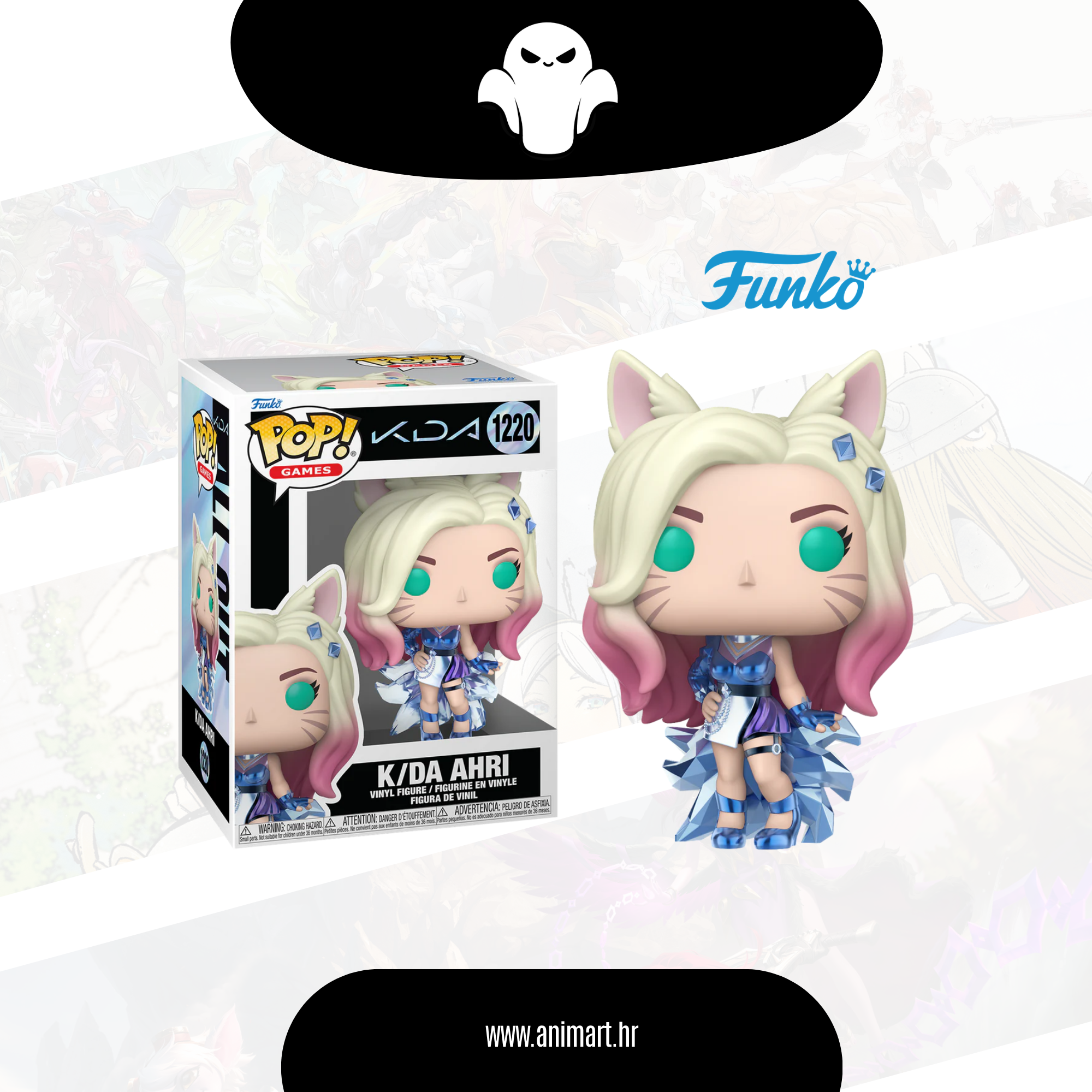 NewDrop (500 x 500 mm)(137) Funko POP! KDA Ahri LoL - Image 1
